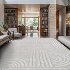 Modern Indoor Rug Orbit 4x6 Area Rugs for Living Room Luxury Kitchen Bedroom Durable Soft Geometric Durable Low and High Pile Stain Resistant Non Shedding Area Carpet 4x6