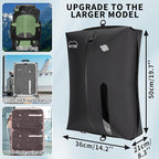 ONTYZZ Vacuum Bags for Travel, Reusable Vacuum Compression Bag, Recycled IPX8 Waterproof Space Saver Bag for Luggage/Camping/Home Storage (2 Pack NO Pump-Black)