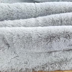 Ghouse Faux Rabbit Fur Round Rug 3ft Grey Round Rugs for Bedroom Decor Fluffy Area Rugs for Living Room, no-Shedding Carpet Sheepskin Washable Rug Rome Decor
