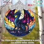 Flying Dragon Stained Glass Orament - Christmas Ornament - Christmas Decorations for Tree - Holiday Present ldeas - Gift Exchange