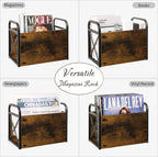 YINMIT Magazine Holder, Magazine Rack Floor, Magazine Storage Basket, Folder Organizer Bin for Books, Newspapers, Tablets