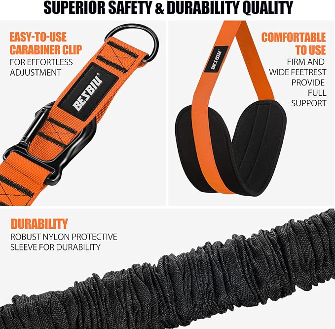 Pull Up Assistance Bands 260lbs, Heavy Pull Up Bands Resistance Bands for Pull Ups Working Out with Feet Rest, Pull Up Bar Bands Assistance Bands Strength Training Workout Equipment, Height Adjustable