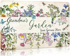 Bestylez Gardening Gifts Vintage Gardening Signs Grandma‘s Garden Love Grows Here Tin Sign for Home Garden Greenhouse Living Room Bedroom Yard Cottage Outdoor Decor 8X12 Inch (3356)