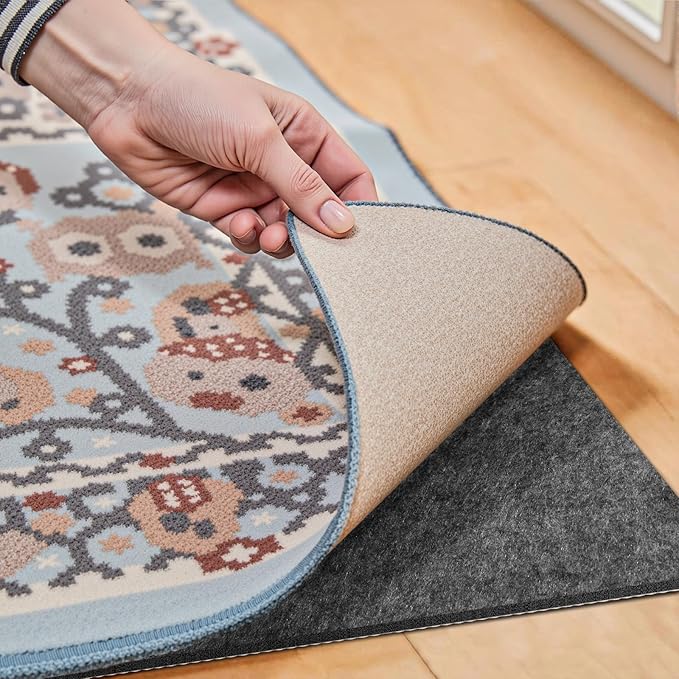 Waterproof Rug Pad, 2x6 ft Under Area Rug Carpet Pad, Non Slip Rug Pads for All Floors and Hardwood Floors Finishes, Keep Carpets in Place Soft and Prevent Rug from Wrinkling or Buckling