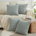 Fancy Homi 4 Packs Decorative Throw Pillow Covers for Living Room Couch Bed, Modern Farmhouse Boho Home Décor Accent Cushion Case, 12" x 12", Grey Blue