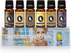 Eternal Essence Oils Grandma's Kitchen Set of 6 Premium Fragrance Oils - Caramel Nut Muffin, Oatmeal Cookie Dough, Snickerdoodle, Orange Chiffon Cake, Lemon Sugar, and Blueberry Pancakes - 10ML