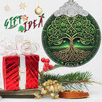 Christmas Tree of Life Stained Glass Ornament - Holiday Home Decor - Gift Exchange Present - The Tree of Wisdom