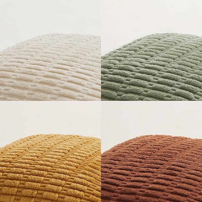 Fancy Homi 4 Packs Decorative Throw Pillow Covers for Living Room Couch Bed, Modern Farmhouse Boho Home Décor Accent Cushion Case, 20" x 12", Fall