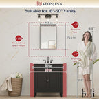 Keonjinn 16 x 24 Inch Gold Bathroom Mirror for Over Sink Brushed Gold Rectangle Wall Mounted Mirror Metal Frame Modern Farmhouse Mirror with Square Corner Framed Mirror(Horizontal/Vertical)