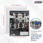 BCW Magazine Bags and Boards – (25 Pack) | Premade Non-Resealable Magazine Protectors | Standard Size 8 ¾" x 11 ⅛" | Magazine Sleeves and Boards Pre-Loaded for Storage and Display