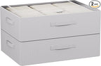CYhom Under Bed Storage Bins Frame Storage Box Oxford Fabric Sturdy Underbed Container Foldable Stackable Large Capacity Clothes Organizer