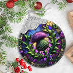 Scottish Thistle Stained Glass Orament - Christmas Ornament - Christmas Decorations for Tree - Holiday Present ldeas - Gift Exchange