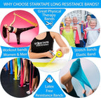 Resistance Bands Professional 8,16, 25, 50 Yards Bulk Rolls. Latex-Free Elastic Physical Therapy Band. No Scent, No Powder - Perfect for Home Exercise, Yoga, Pilates, Gym, Rehab, Workout