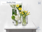 Royal Imports Flower Glass Vase Decorative Centerpiece for Home or Wedding - Cylinder Shape (5" Wide x 6" Tall, Clear)