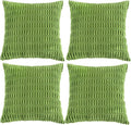 Fancy Homi 4 Packs Decorative Throw Pillow Covers for Living Room Couch Bed, Modern Farmhouse Boho Home Décor Accent Cushion Case, 22" x 22", Lime Green