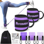 Ankle Resistance Bands with Cuffs, Home Gym Workout Equipment, Lifting Glute Butt Exercise Equipment for Women, Ankle Weights Fitness Set, Leg Booty Equipment for Training Perfect Body Shape