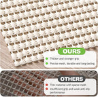 Songrey Non-Slip Rug Pad 3x5 FT, Extra Thick Carpet Pads for Hard Surfaces, Prevents Sliding and Secures Rugs, Provides Floor Protection with Comfort Cushioning