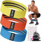 Fabric Resistance Bands for Working Out - Exercise Bands for Women and Men, Booty Bands for Legs and Glute, Yoga, Pilates, Rehab, Fitness and Home Workout