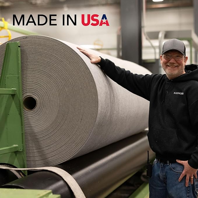 RUGPADUSA - Eco-Plush - 7'6" x 9'6" - 3/8" Thick - 100% Felt - Extra Cushioned Rug Pad - Available in 3 Thicknesses, Many Custom Sizes