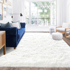 Rugs for Bedroom 4x6, Soft Shaggy Modern Shag Area Rug for Living Room, Upgrade Non-Slip Plush Fluffy Carpet for Kids Boys Girls Room Home Decor Aesthetic, Cream White