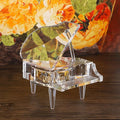 ELLDOO Crystal Music Box, Mechanical Clockwork Decorative Piano Musical Box,Transparent Piano Ornament Romantic Gift for Girl Women (Tune: for Elise)