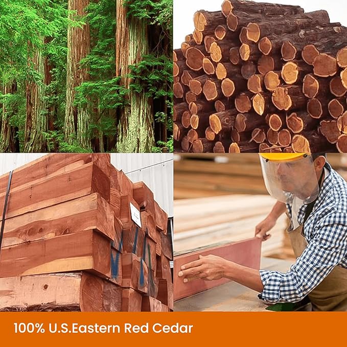 Homode Cedar Balls, Cedar Blocks for Clothes Storage, 100 Pcs Cedar Balls for Closets and Drawers, Scented Cedar Wood Chips Cedar Closet Freshener