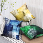 Dark Green Abstract Art Artwork Pillow Cover, Gallery Modern Decorative Throw Pillows Cushion Cover for Bedroom Sofa Living Room 16 x 16 Inch Set of 2