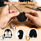 Belatelove Birthday Gifts for Mom from Daughter Son, Handmade Crochet Mini Penguin Mother's Day for Mama Mother in Law Bonus Step Mom, Funny I Love You Gift for Moms Small Easter Decor