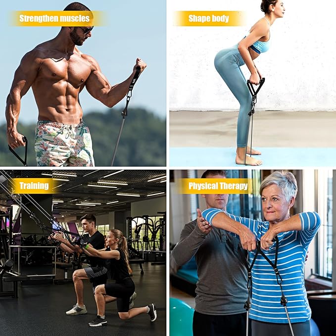HPYGN Heavy Resistance Bands, 300LBS Exercise Bands for Working Out, Fitness Bands with Handles, Workout Bands for Men, Weight Bands Set for Muscle Training, Strength, Slim, Yoga, Home Gym Equipment