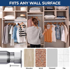 Mavivegue Closet Rod, 17 to 57 Inch Adjustable Closet Rods for Hanging Clothes, Silver Hanging Rod for Closet Wardrobes Laundry RV, Bathroom