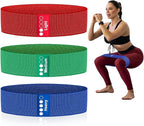 Resistance Bands for Working Out - Exercise Bands Set with Workout Guide - Fabric Elastic Bands for Physical Therapy - Fitness Bands Ideal for Legs Hip Glute