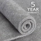 RUGPADUSA - Eco-Plush - 7' Square - 3/8" Thick - 100% Felt - Extra Cushioned Rug Pad - Available in 3 Thicknesses, Many Custom Sizes