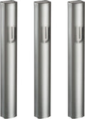 3-Piece Aluminum Door Mezuzah Cases: Special Profile, No Holes, 4-Inch 10cm Hebrew Parchment Scroll Holder Boxes