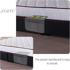 Bedside Caddy Bedside Storage Organizer Magazine Phone Tablet iPad Remote Holder, Organizer Caddy for Home College Dorm Bed, Sofa, Bunk Bed (Dark Grey)