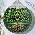 Christmas Tree of Life Stained Glass Ornament - Holiday Home Decor - Gift Exchange Present - The Tree of Wisdom