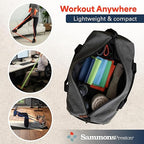 Sammons Preston 5pk Resistance Bands for Working Out, Color‑Coded Non‑Latex Exercise Bands, 5 ft Stretch Bands for Physical Therapy, Workout Bands for Strength, Flexibility & Toning