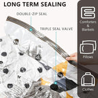 Vacuum Storage Bags, Compression Packing Space Saver Seal Bags for Clothing Bedding Comforters Blankets Pillows, 14 Large