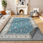 Waterproof Rug Pad, Thick 9x12 ft Under Area Rug Carpet Pad, Non Slip Felt Rug Pads for Hardwood Floors, Keep Carpets in Place Soft and Prevent Rug from Wrinkling or Buckling