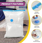 Space Bags Vacuum Storage Bags (Jumbo 12 Pack) Save 80% Space - Vacuum Bags for Comforters and Blankets, Bedding, Compression Seal for Closet Storage - Pump for Travel