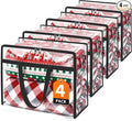 Clear Clothes Storage Bags, 4 Pack Closet Organizers and Under Bed Storage Containers, Foldable Moving Bags with Zippers for Comforter, Blanket, Bedding, Duvet, PVC Packing Bags 60L