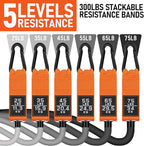 WALITO Resistance Bands Set - Exercise Bands with Handles, Door Anchor, Legs Ankle Straps, for Heavy Resistance Training, Physical Therapy, Muscle Training, Yoga, Home Workouts, Gym