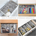 8pcs Drawer Organizers, Separators, Storage Box,Felt Storage Bins Inserts Tool Containers Toy Basket Shelf Cubes Foldable Drawer Dividers Desk Organisers -Grey Matching