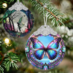 Christmas Ornament - Stained Glass Butterfly - Home Decor - Holiday Present Ideas - Gift Exchange - Gorgeous Butterfly