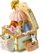 Cat Music Box for Girls, Cute Wind-Up Musical Keepsake Gift, for Daughter, Wife, Girlfriend, Sister, Granddaughter, Birthday Christmas Friendship Gift, Plays Castle in the Sky