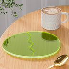 Acrylic Coaster Decorative Plates,Office Desk Accessories, Clear Dinosaur Egg Shape Coffee Cup Decor, Perfect for Tabletop Protection and Display.