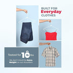 Neaties Plastic Hangers 20 Pack - Made in the USA - 6lb Capacity Standard Clothes Hangers with Strap Hooks for Dresses, Lingerie, Shirts, Pants, and Jackets – Blue