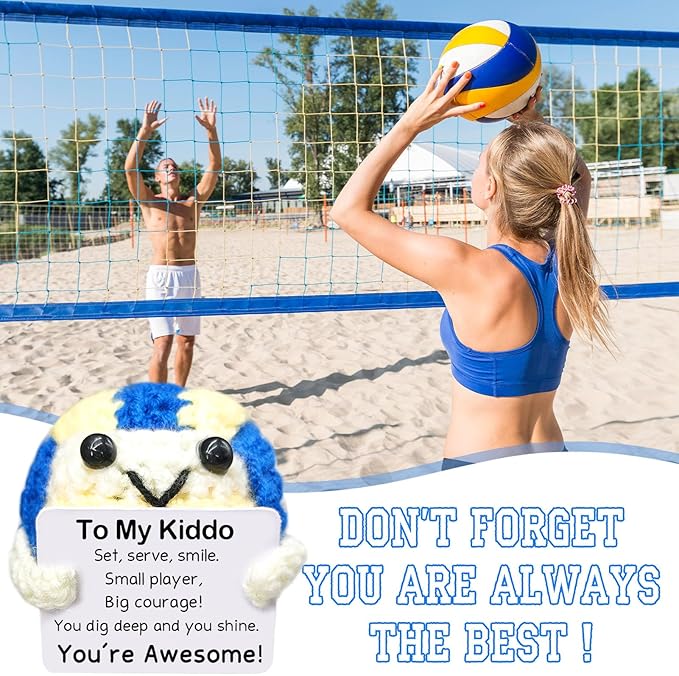 Handmade Collectible Volleyball - Gift for Teen Girls Teen Boys,Encouragement Gift for Young Players,Soft Sports Decor for Bedroom,Emotional Support for Volleyball Lovers