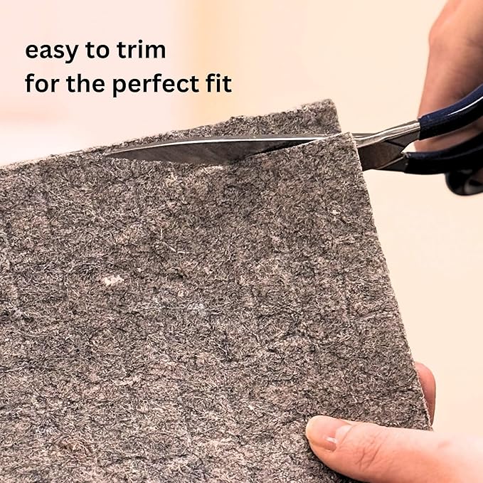 KOECKRITZ RugLock 10' x 12' Rug Pad – Non-Slip Felt & Rubber Dual Surface Rug Gripper, 0.345" Thick Cushion, Strong Grip Floor Protection, Safe for All Floors