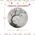 Hyturtle Dragonfly Memorial Ornament - Ceramic Remembrance Keepsake with Tree and Quote - Bereavement Sympathy Gift for Loss of Loved One - 3 Inch Christmas Ornament Memorial 5