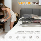 travel vacuum bags with Rechargeable Cordless Pump,18 Pack Vacuum Storage Space Saver Bags,vacuum luggage,Vacuum Seal Bags Seasonal Storage for Clothes Bedding Blanket Pillows Comforters